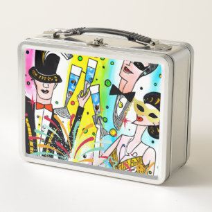 New Year's Party Metal Lunch Box
