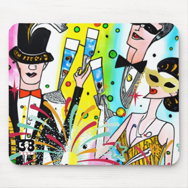 New Year's Party Mouse Pad (Front)
