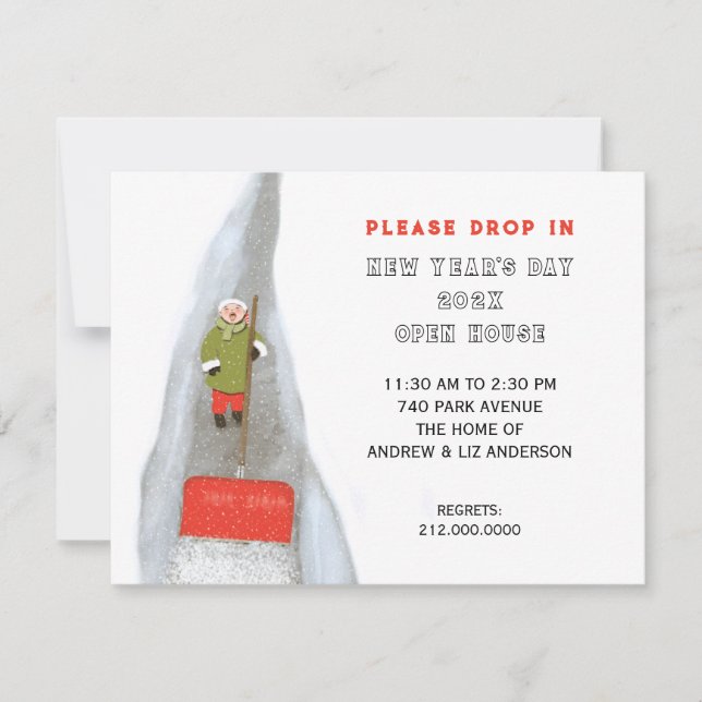 New Year's Party Open House Invitation (Front)