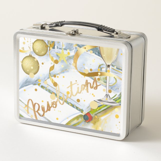 New Year's Resolution Collection Metal Lunch Box (Front)