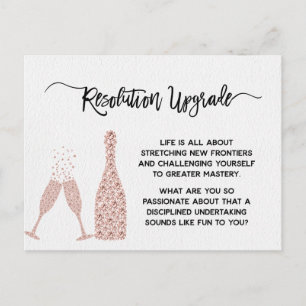 New Year's Resolution Upgrade Motivational Postcard
