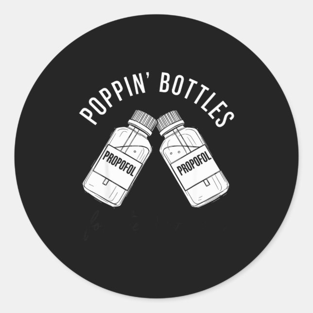 New Years Shirt, Nurse Png Bottles For The New Yea Classic Round Sticker (Front)