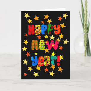 New Year's Starry Greeting Card