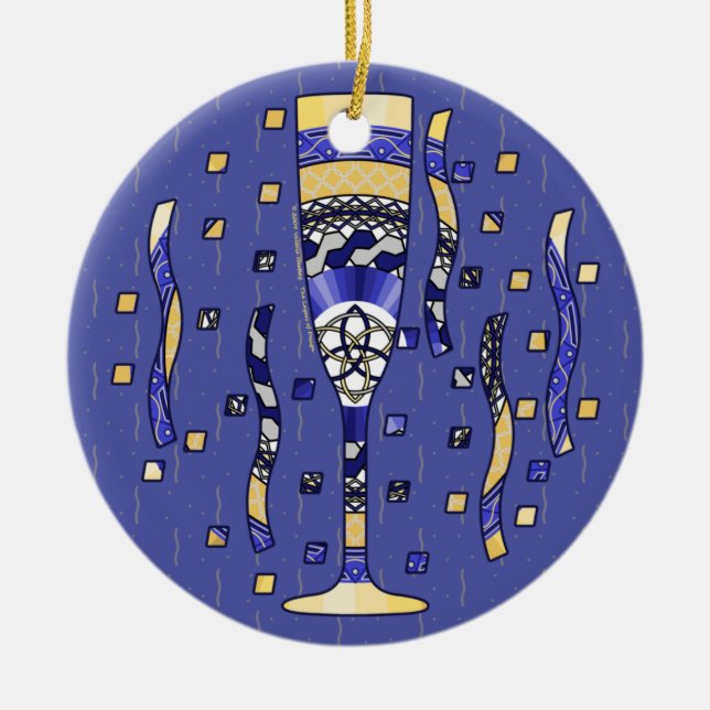 New Year's Toast Ornament (Front)