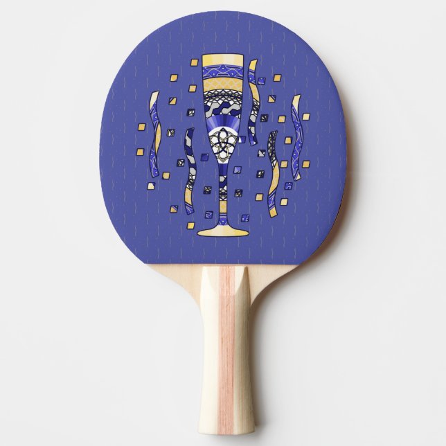 New Year's Toast Ping Pong Paddle (Front)