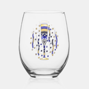 New Year's Toast Stemless Wine Glass