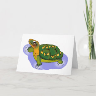 New Years Turtle Holiday Card