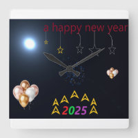 New Year's Wall clock