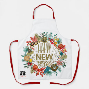 New Year's Wreath Apron