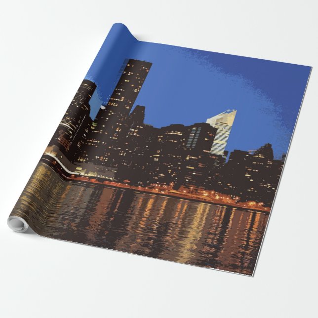 New York 001 Wrapping Paper (Unrolled)
