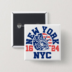New York 1624 15 Cm Square Badge