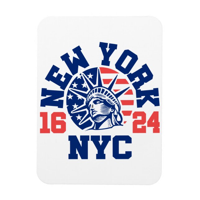 New York 1624 Magnet (Vertical)