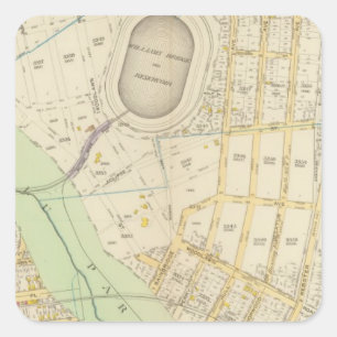 New York 17 Square Sticker