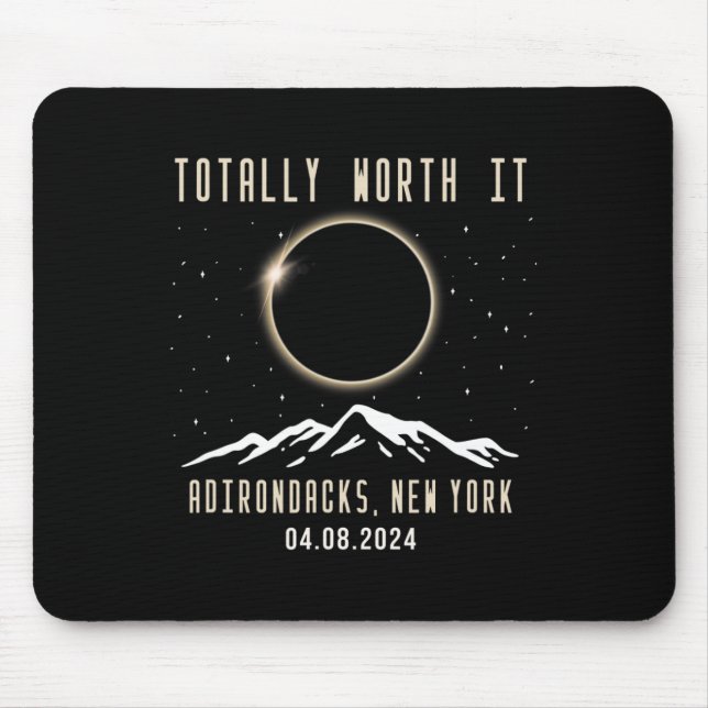New York 2024 Total Solar Eclipse 1  Mouse Pad (Front)