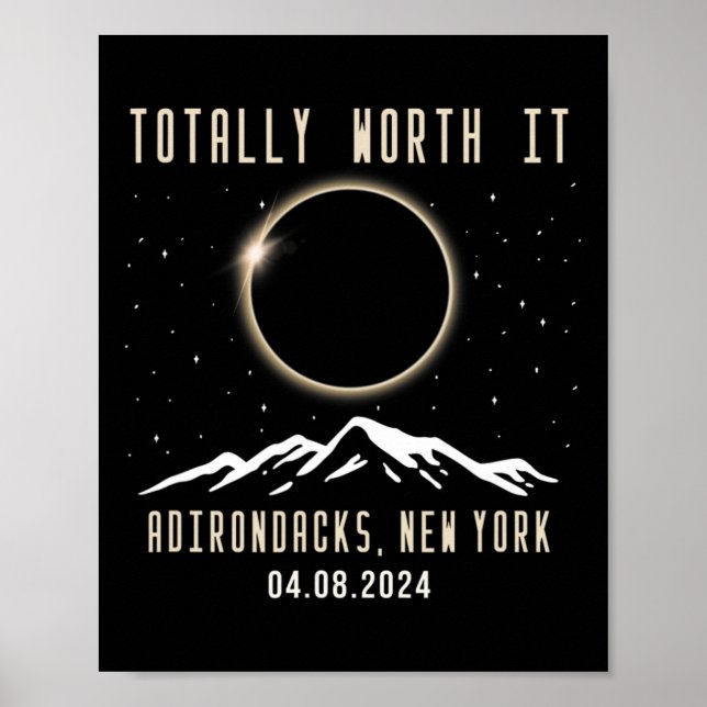 New York 2024 Total Solar Eclipse 1  Poster (Front)