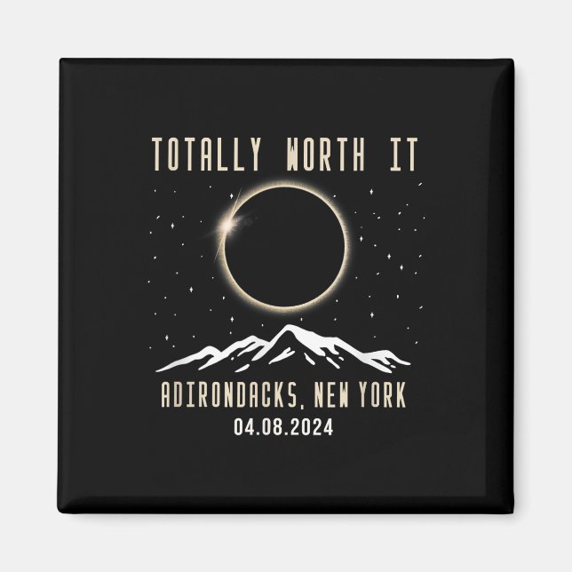 New York 2024 Total Solar Eclipse  Magnet (Front)