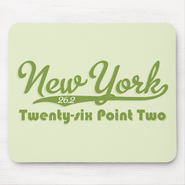 New York 26.2 Green Marathon Mousepad (Front)