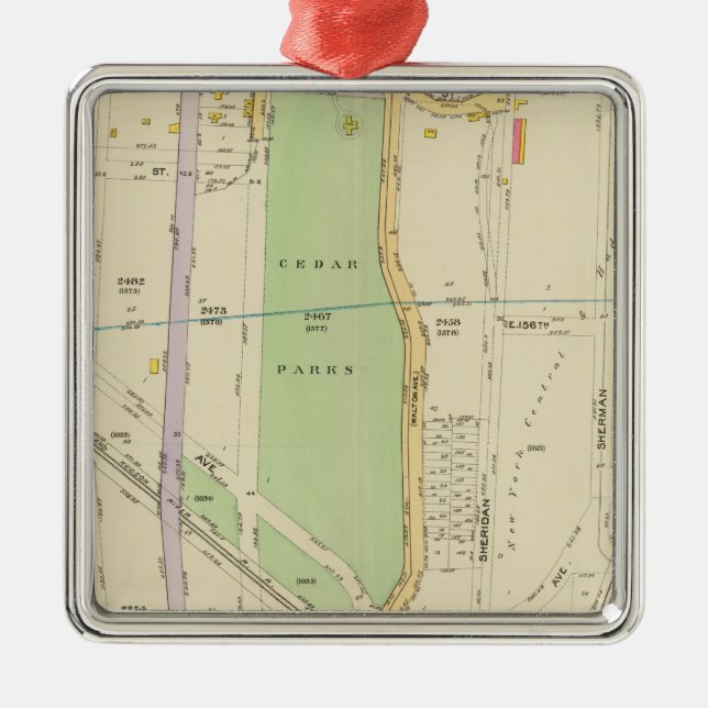 New York 37 Metal Tree Decoration (Front)