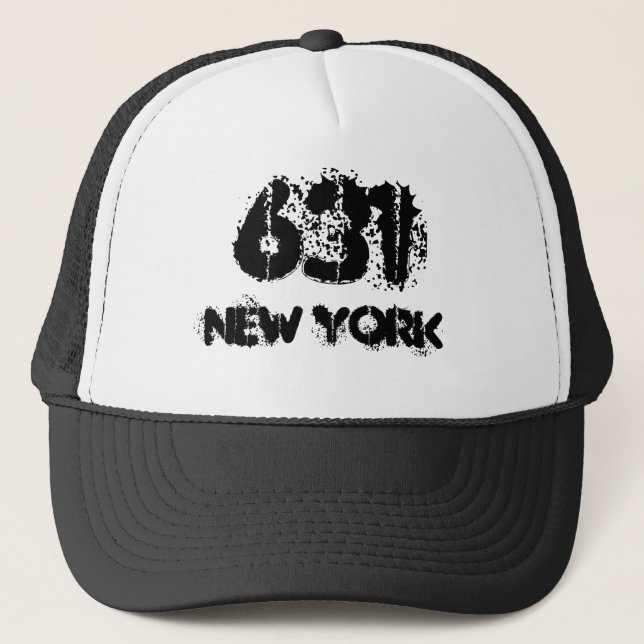 New York 631 area code. Trucker Hat (Front)