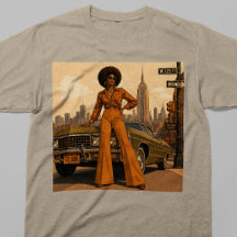 New York 70s Retro Black Woman NYC T-Shirt