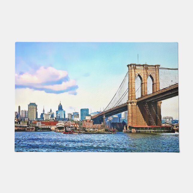New York Abutment of Brooklyn Bridge Doormat (Front)
