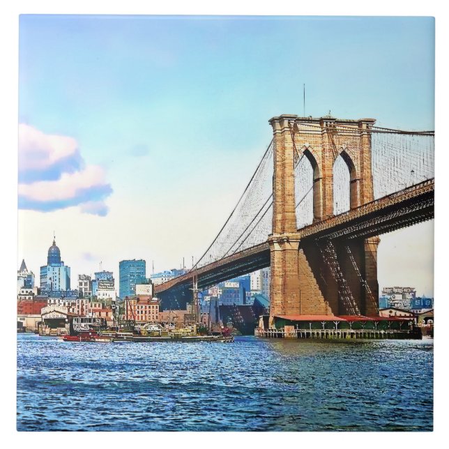 New York Abutment of Brooklyn Bridge Tile (Front)