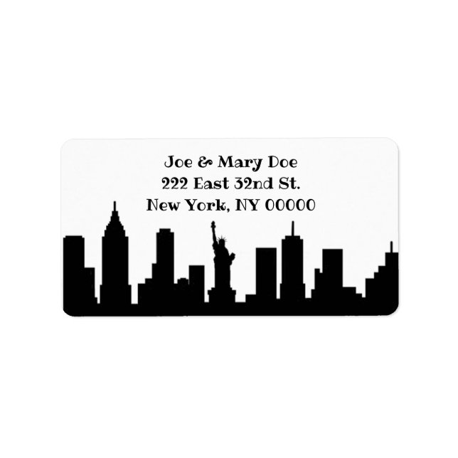 "New York" Address Labels (Front)