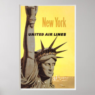 New York American United States Vintage Travel Poster