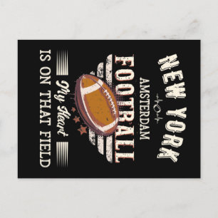 New York Amsterdam American Football Postcard