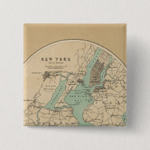 New York and its Environments 15 Cm Square Badge