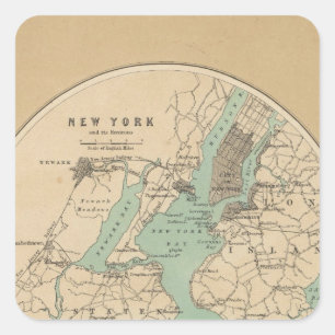 New York and its Environments Square Sticker