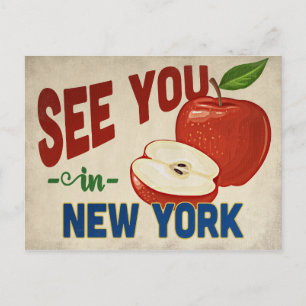 New York Apple - Vintage Travel Postcard