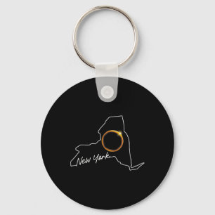 New York April 8 Total Solar Eclipse Usa Map Total Key Ring