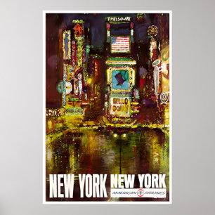 New York Art American Travel Poster NYC Print