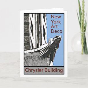 New York Art Deco - Chrysler Building Eagle Card