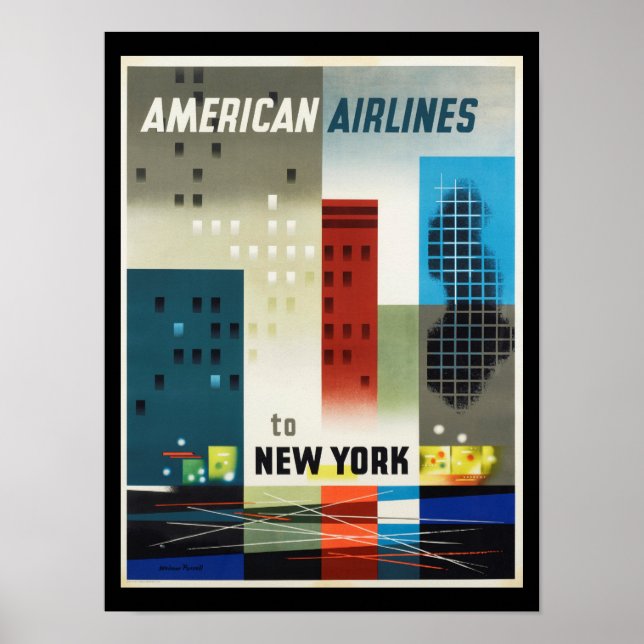 New York Art Deco Vintage Poster (Front)