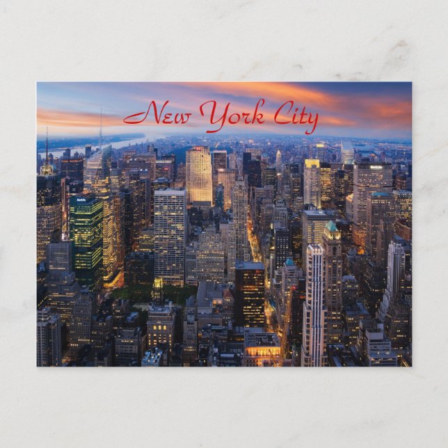 New York at Night Postcard (Front)