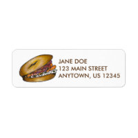 New York Bagel w/ Lox and Capers Foodie Labels