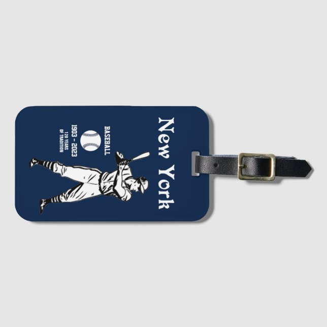 New York Baseball 2023 Retro  Luggage Tag (Front Horizontal)
