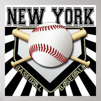 NEW YORK BASEBALL POSTER PRINT