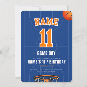 New York Basketball Birthday Party Invitation Or