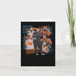 New York Basketball Team Squad Design  Card
