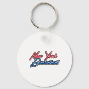 New York Basketball (usa Colours) Key Ring
