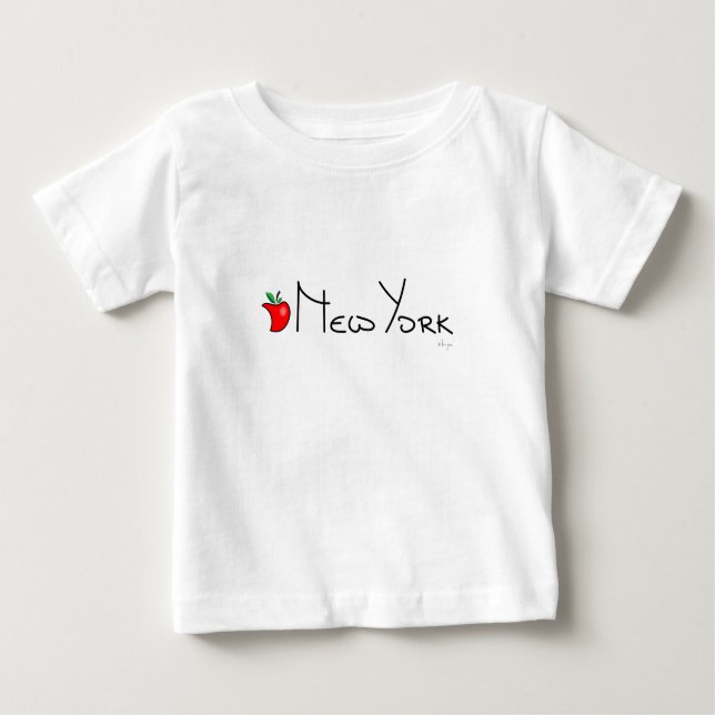 New York Big Apple Love Cool Baby T-Shirt (Front)