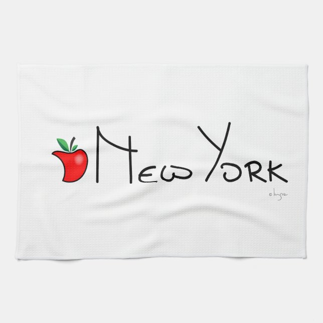 New York Big Apple Tea Towel (Horizontal)