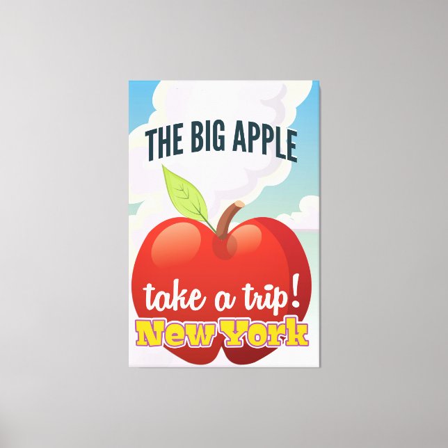 New York Big Apple travel poster Canvas Print (Front)