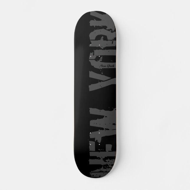 New York - Black Urban Style Skateboard (Front)