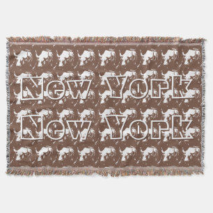 New York Blanket NYC Bull Statue Souvenir Blanket