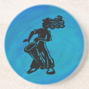 New York Boogie Nights Drum Blue Coaster