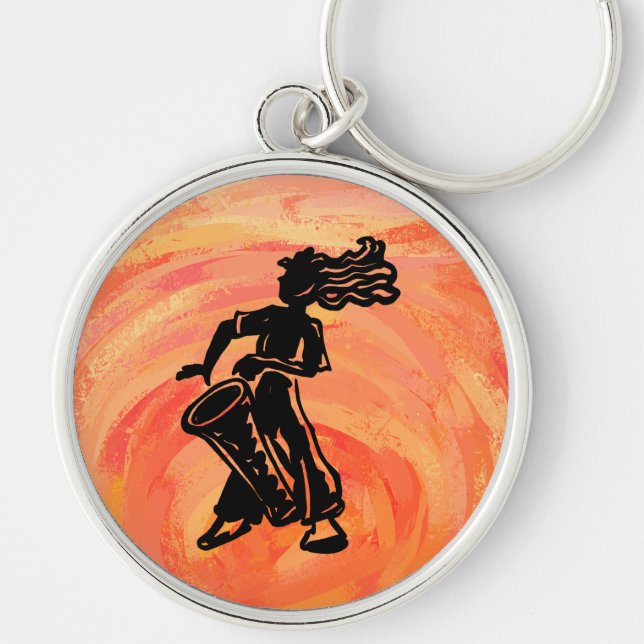 New York Boogie Nights Drum Orange Key Ring (Front)